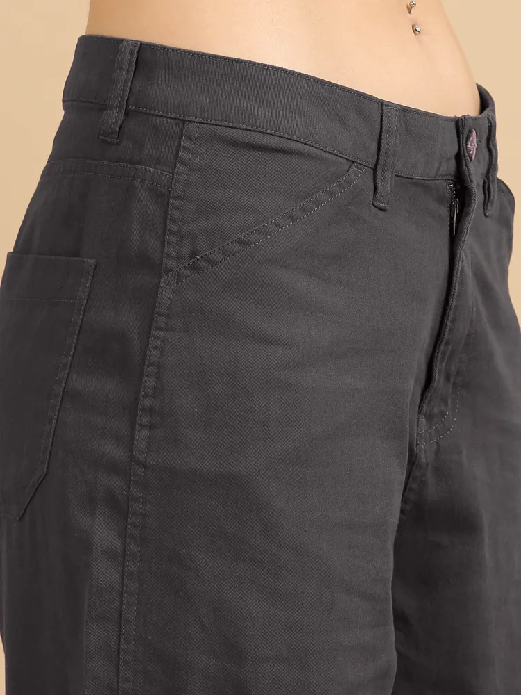 Baggy Fit Straight Leg Cargo Trousers