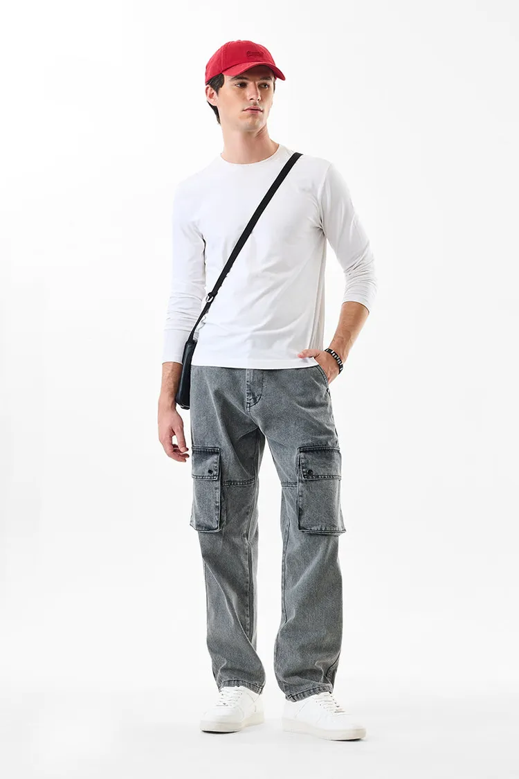 Snitch Baggy Fit Cargo Jeans