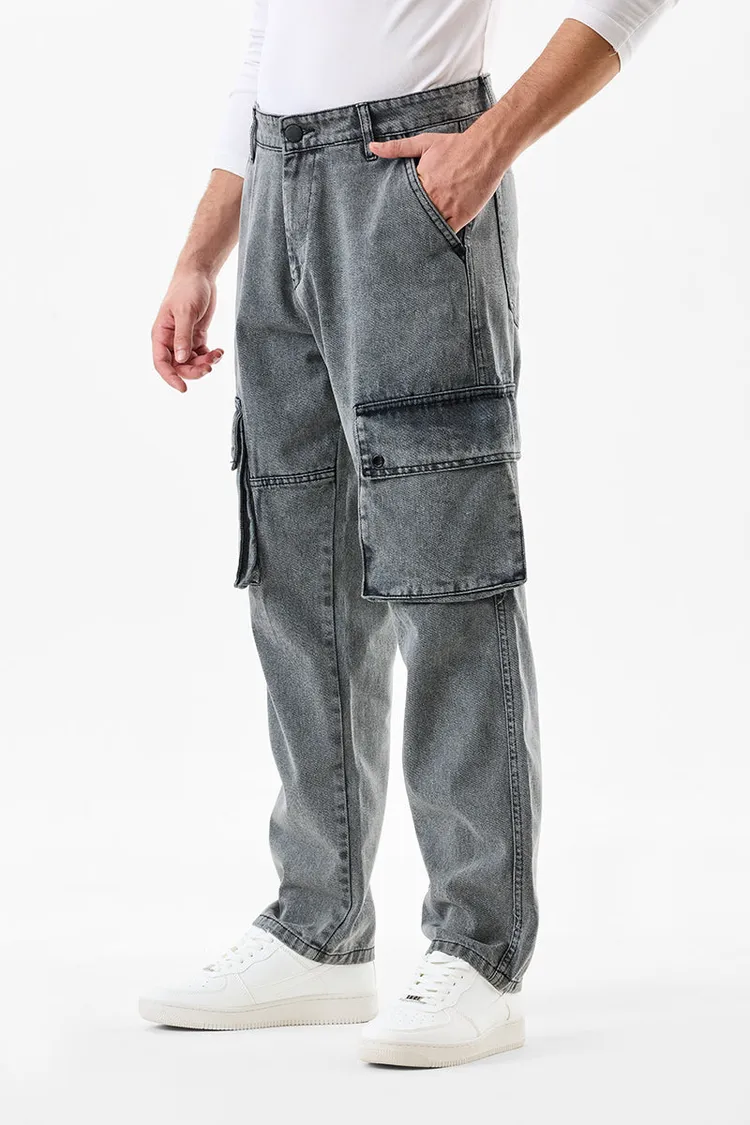 Snitch Baggy Fit Cargo Jeans