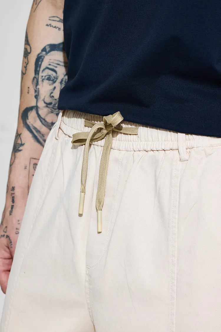 Cream Relaxed Fit Trousers