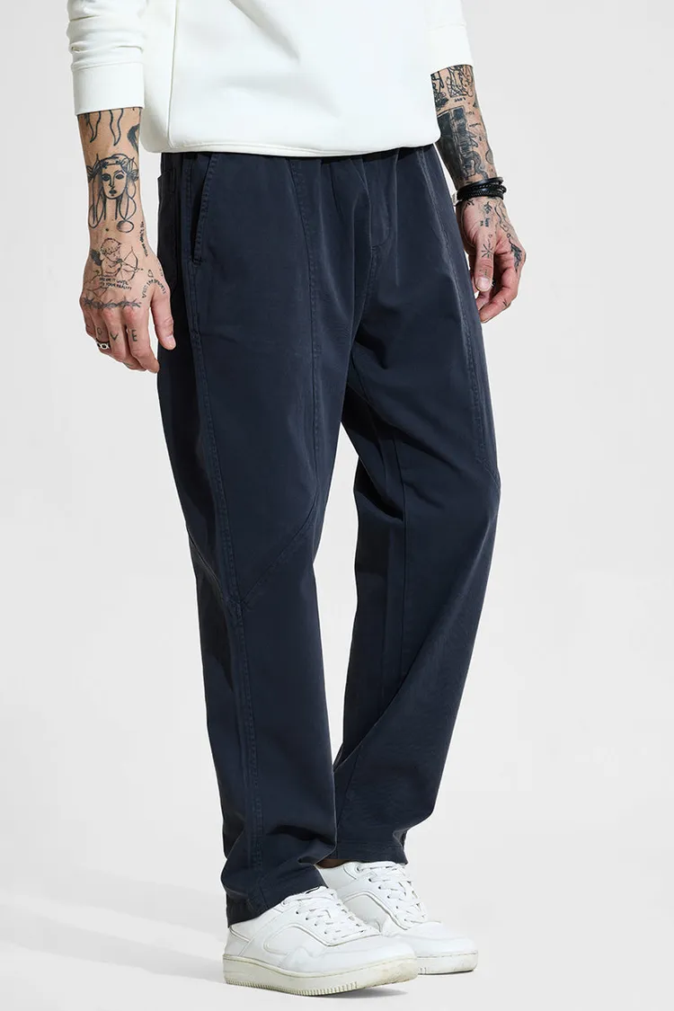 Dark Blue Relaxed Fit Trousers