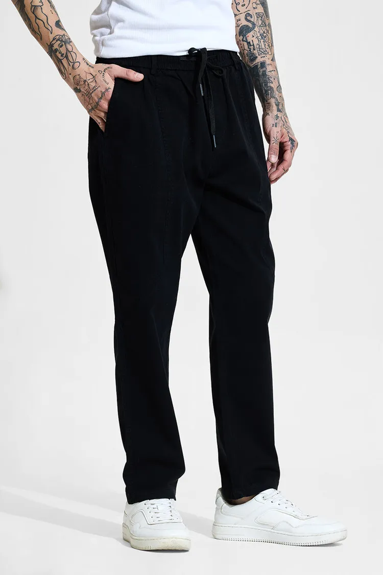 Black Relaxed Fit Trousers