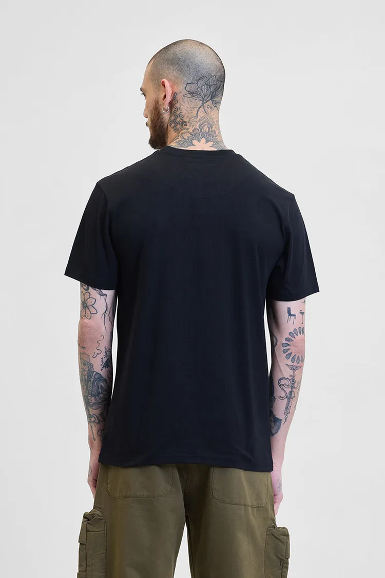 Core Lab Black Regular Fit T-Shirt