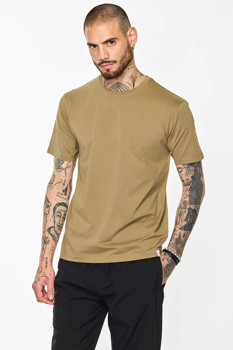 Slim Fit Stretch Core Lab Khaki T-Shirt