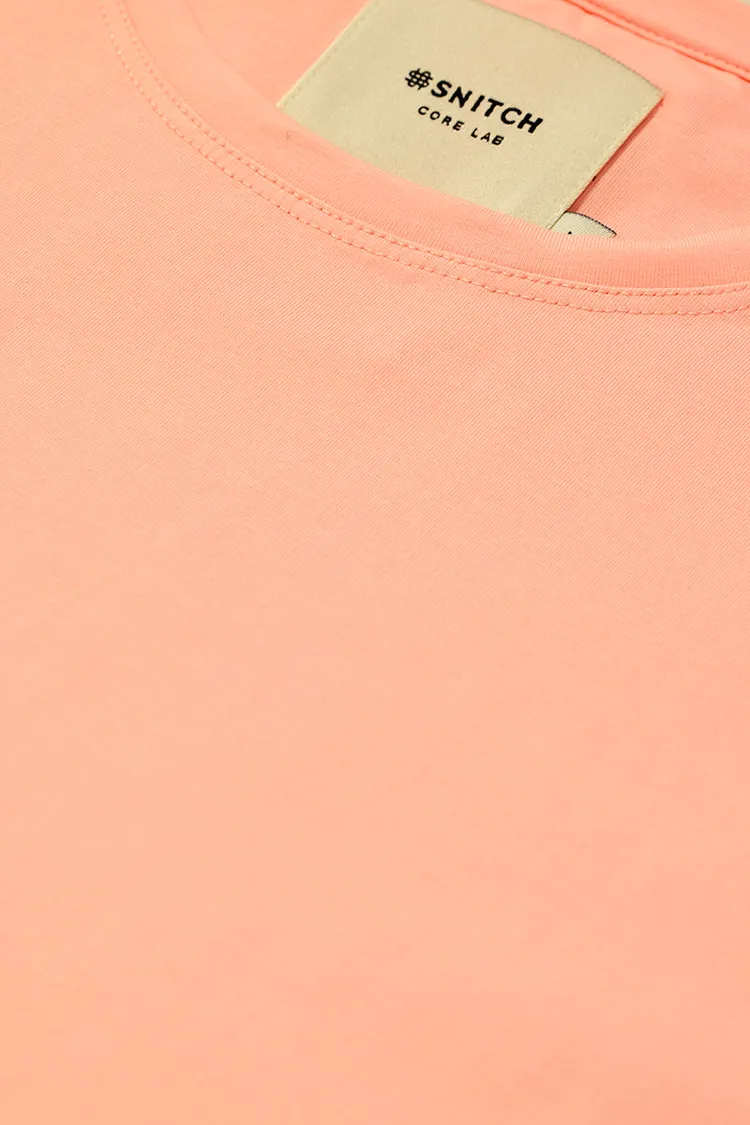 Slim Fit Stretch Core Lab Peach T-Shirt