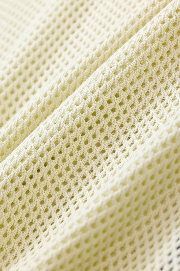 Snitch 100% Cotton Slim Fit Crochet Polo T-Shirt