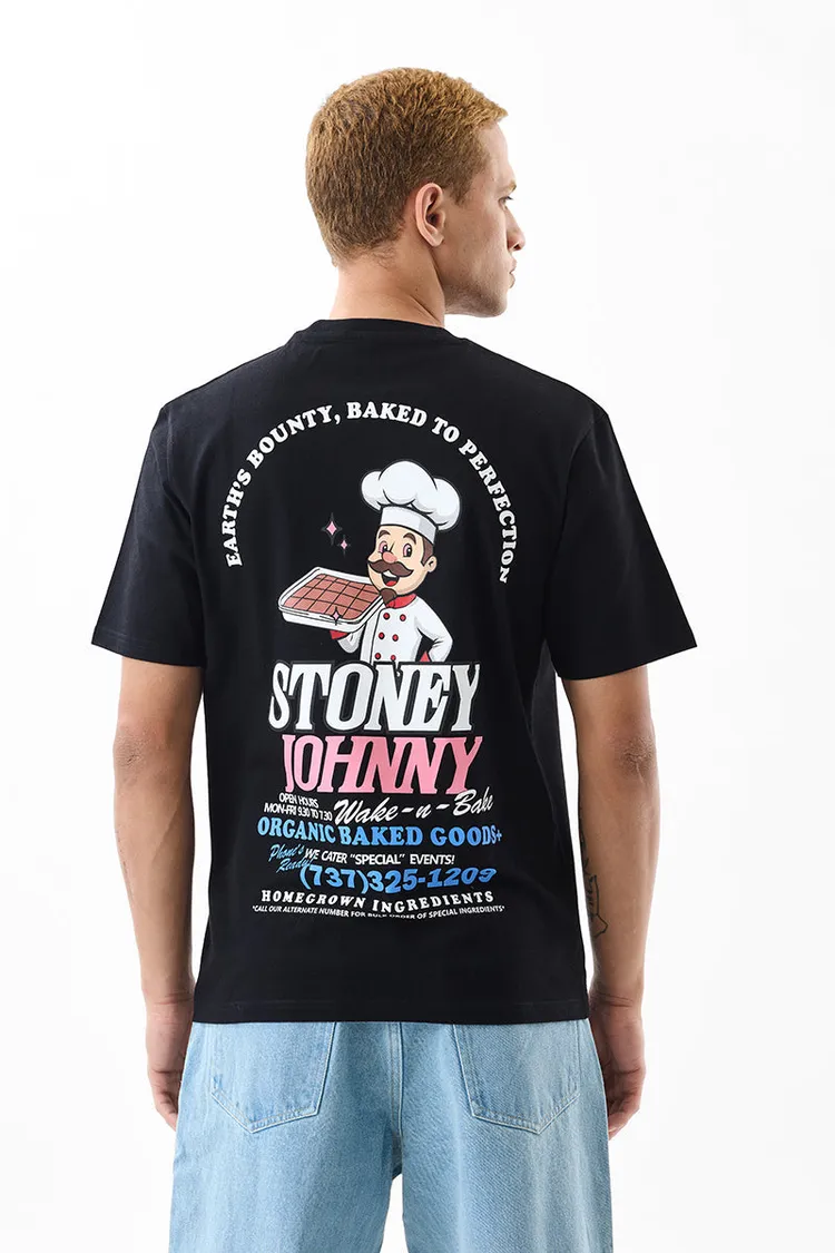 Snitch Stoney Johnny Black Slim Fit T-Shirt