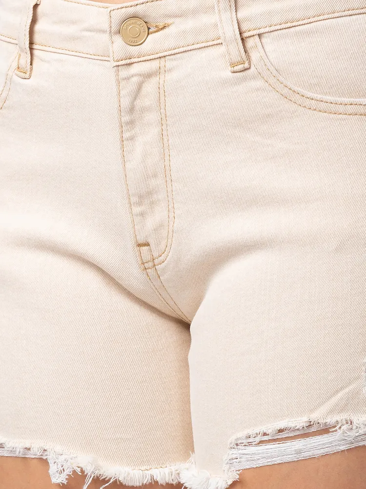 Spykar Women S and Lycra Slim Fit Denim Short