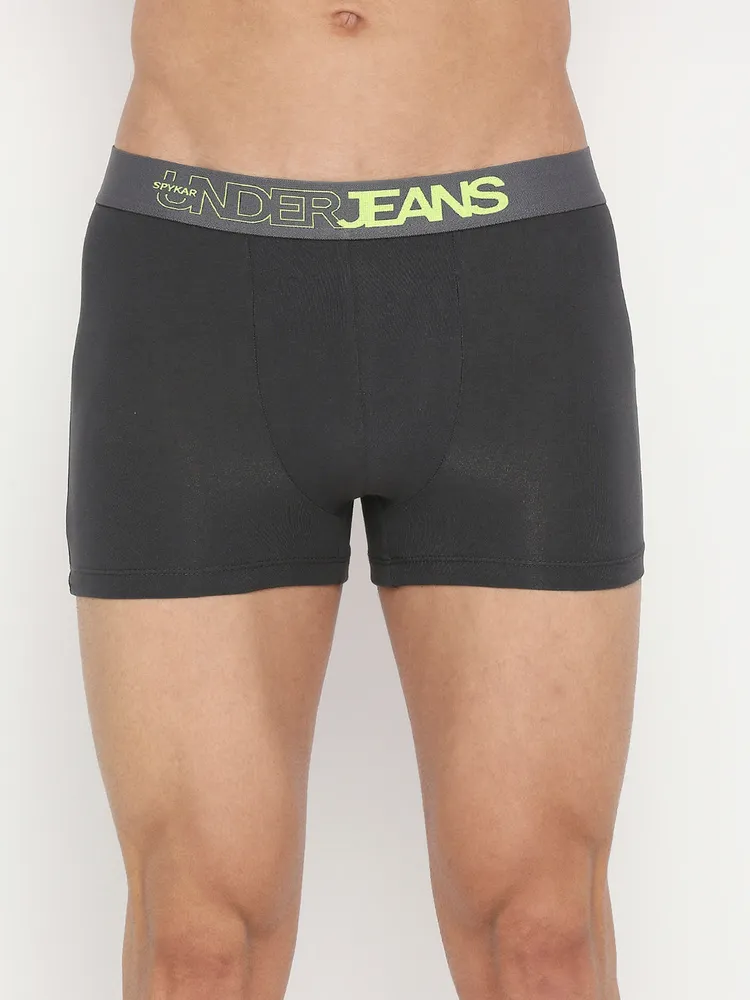Men Cotton Blend Assorted Trunk Pack Of 2 - Underjeans By Spykar