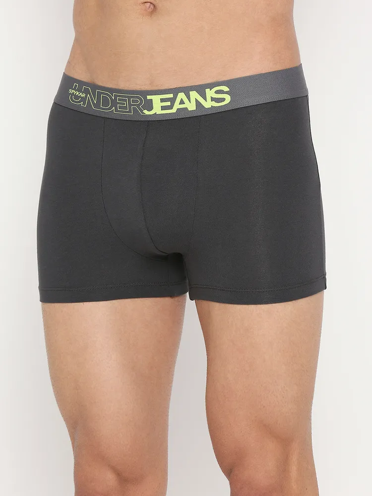Men Cotton Blend Assorted Trunk Pack Of 2 - Underjeans By Spykar