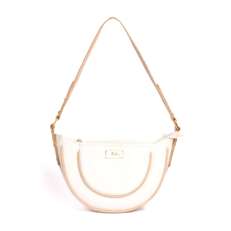 Ivory Lustre Hobo/Shoulder Bag