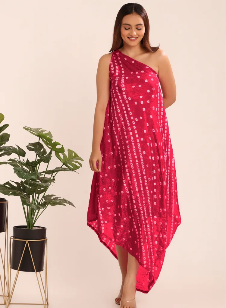 Bandhani Cowl Dress
