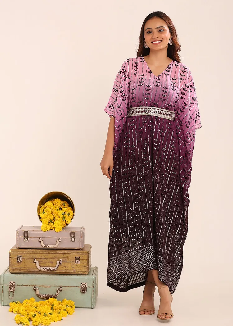 Foil Work Cowl Dress