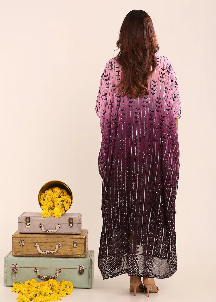 Foil Work Cowl Dress