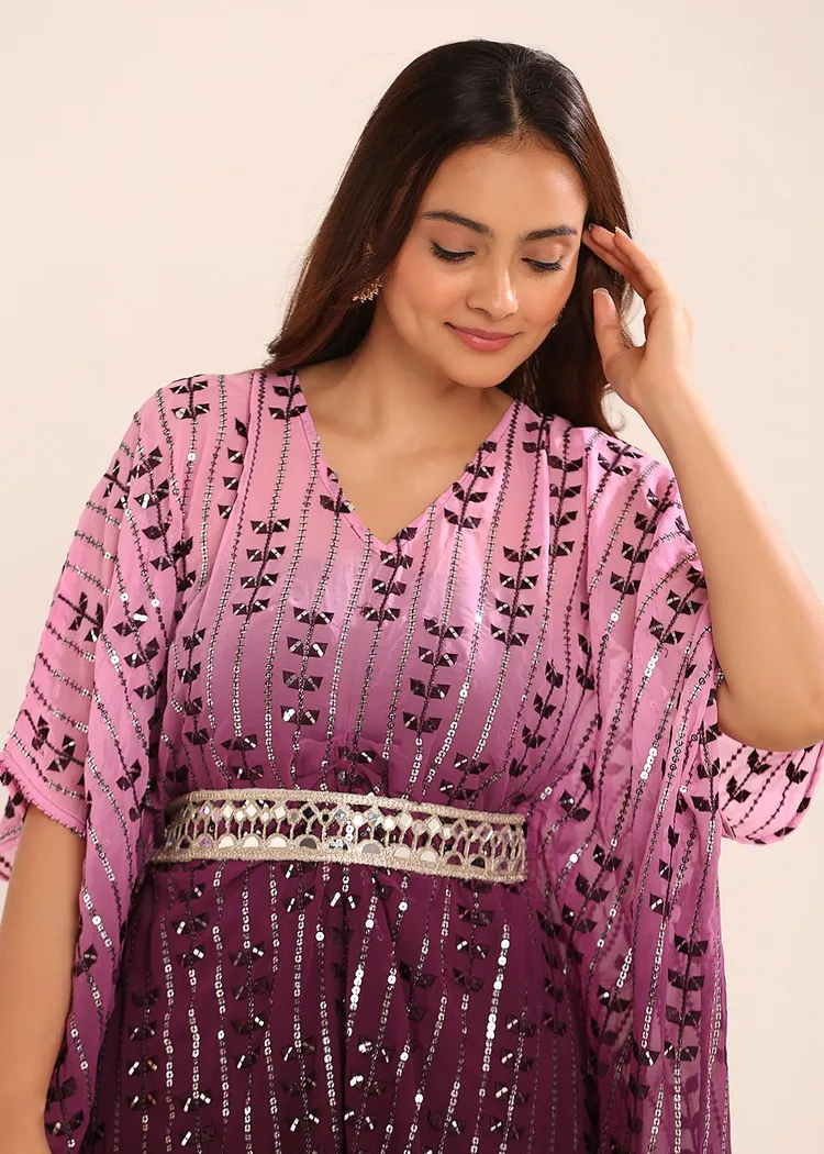 Foil Work Cowl Dress