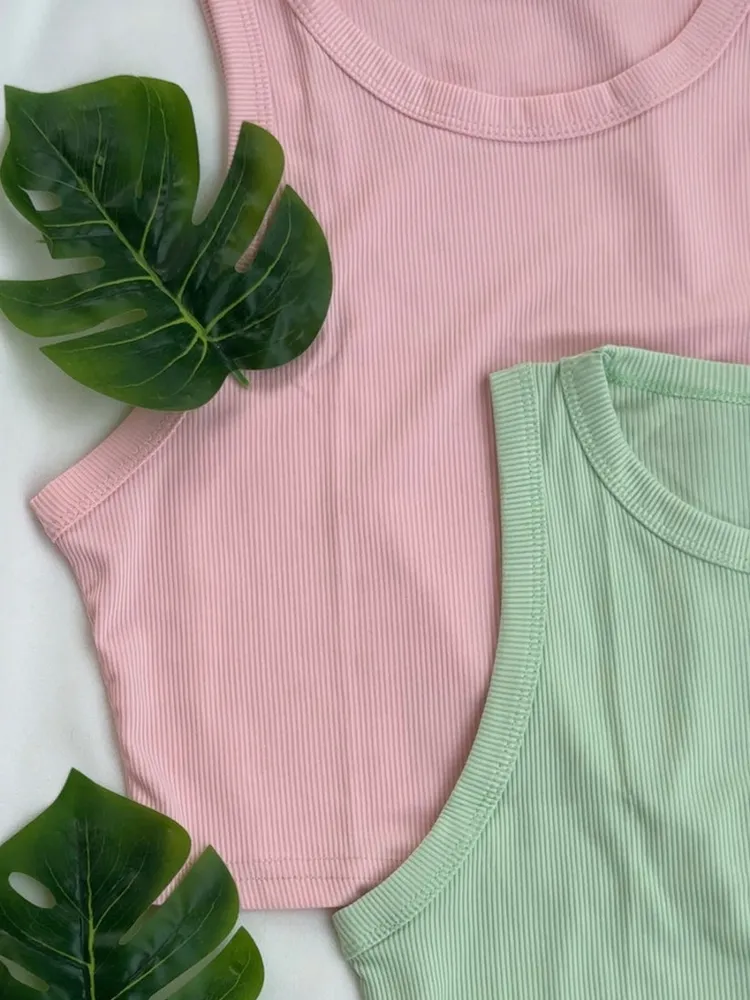 THE EVERYDAY RIBBED TANK TOP - GREEN