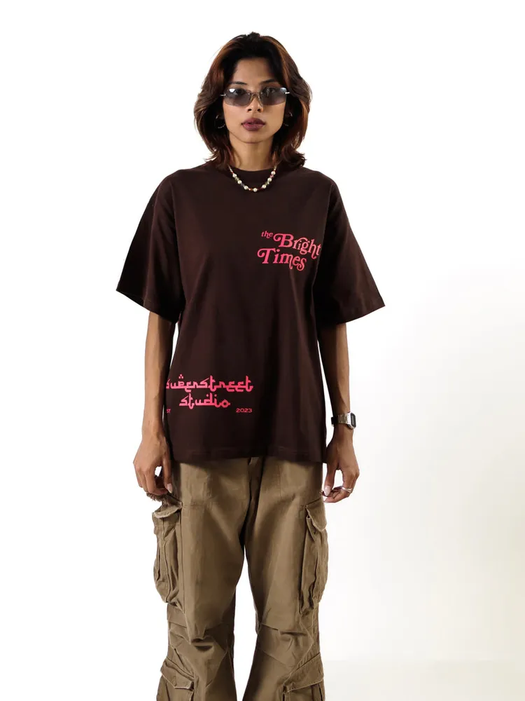 THE BRIGHT TIMES T-SHIRT - BROWN