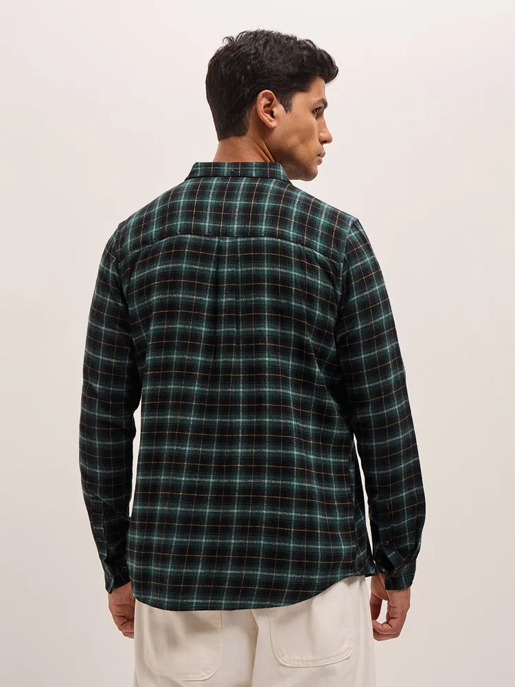 Multi-Color Checked Slim Fit Casual Shirt