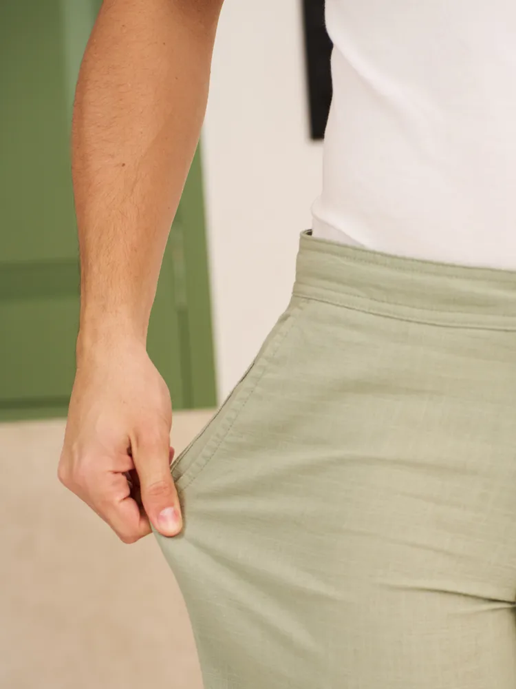 Light Green Cotton Lounge Pants