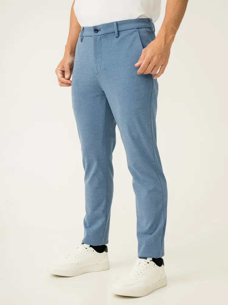 Ocean Blue Slim Fit Casual Pants