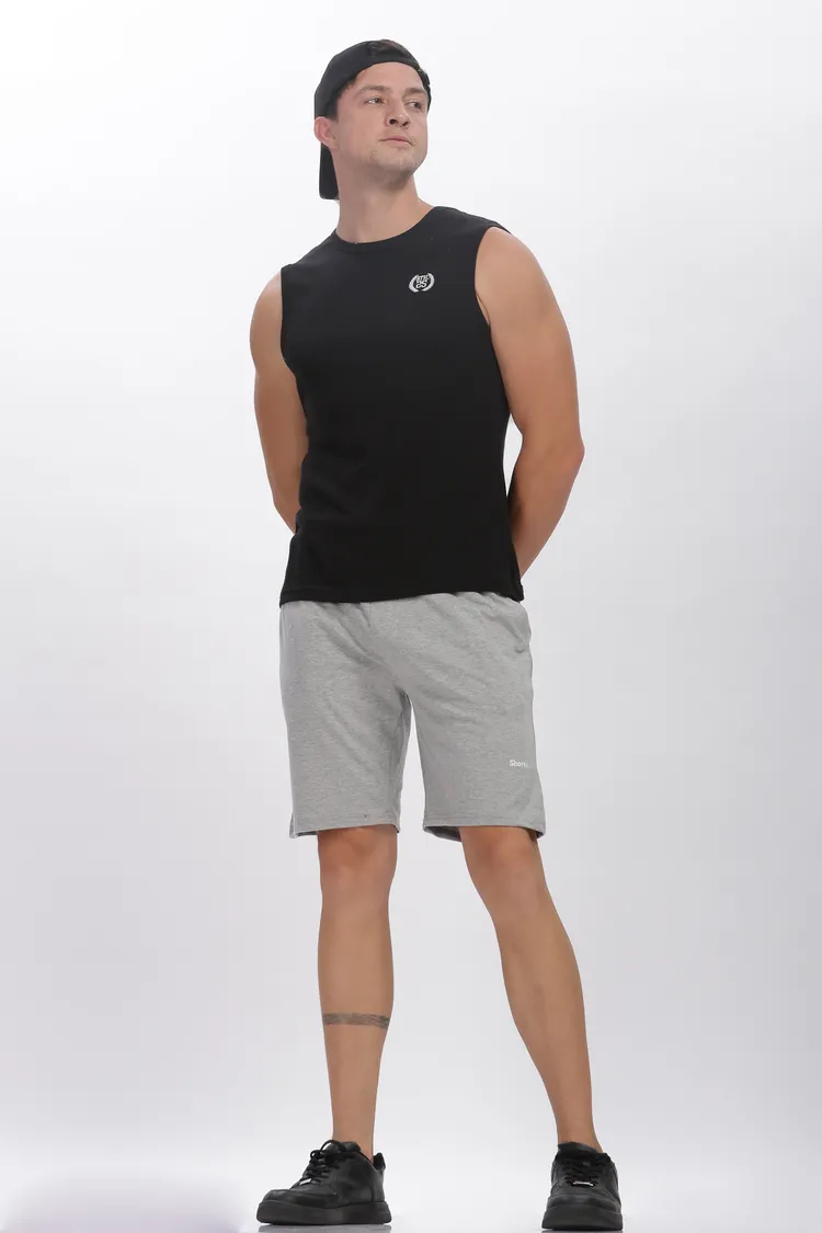 Everyday Cotton Shorts in Pebble Grey