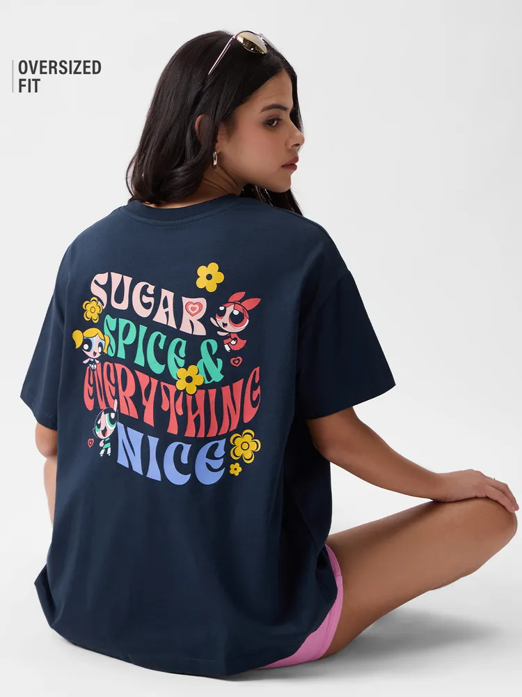 The Souled Store Powerpuff Girls: Spice and Nice Women Oversized T-Shirts