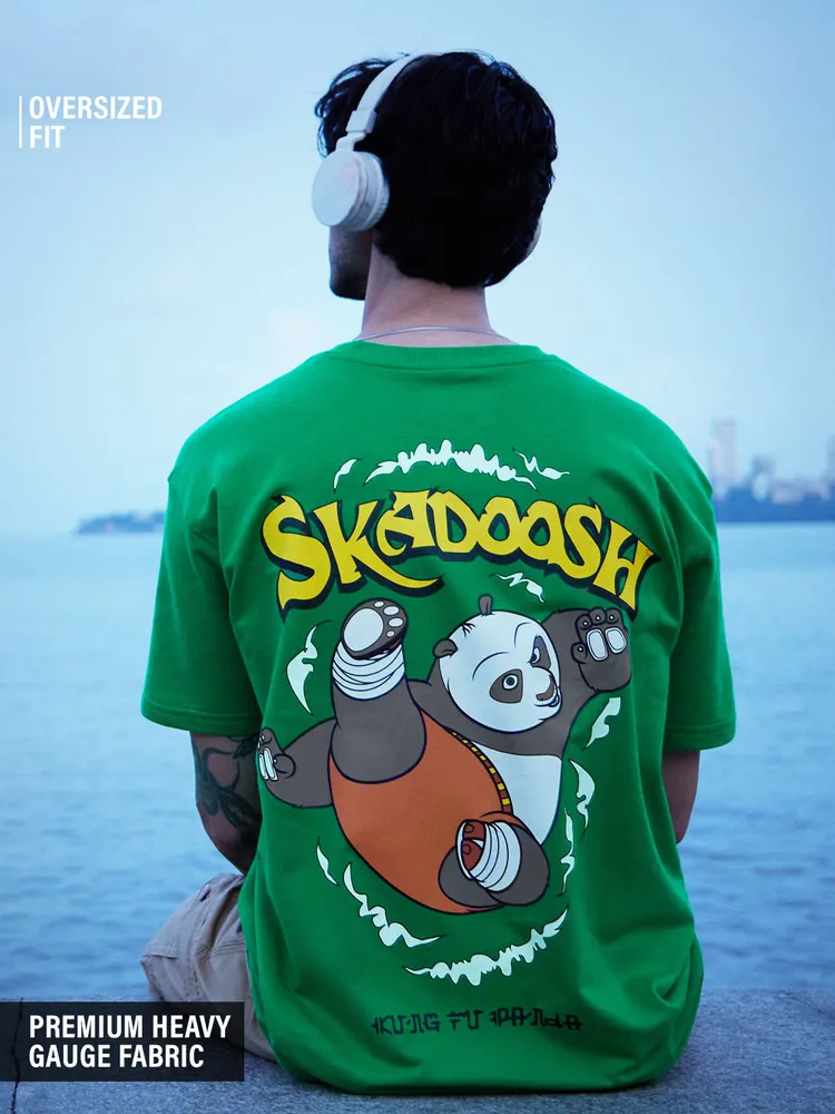 The Souled Store Kung Fu Panda: Skadoosh Oversized T-Shirts