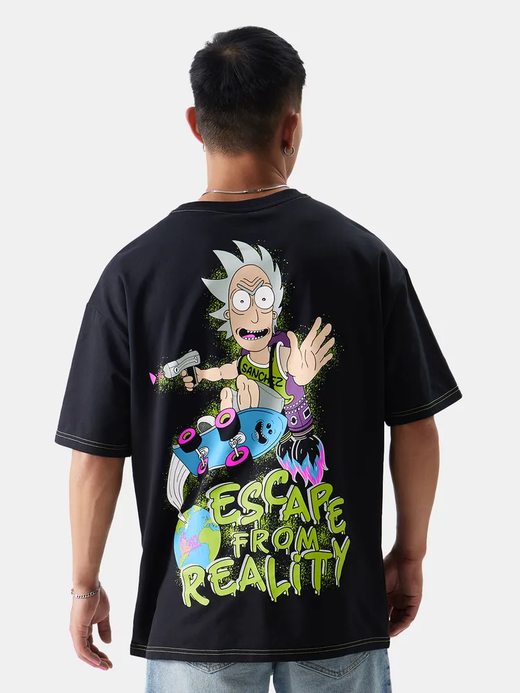 The Souled Store Rick & Morty: Escape From Reality Oversized T-Shirts