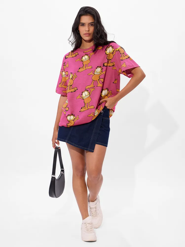 The Souled Store Garfield: Blah Women Oversized T-Shirts