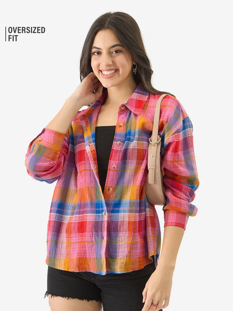 The Souled Store TSS Originals: Stained Glass Women Boyfriend Shirts