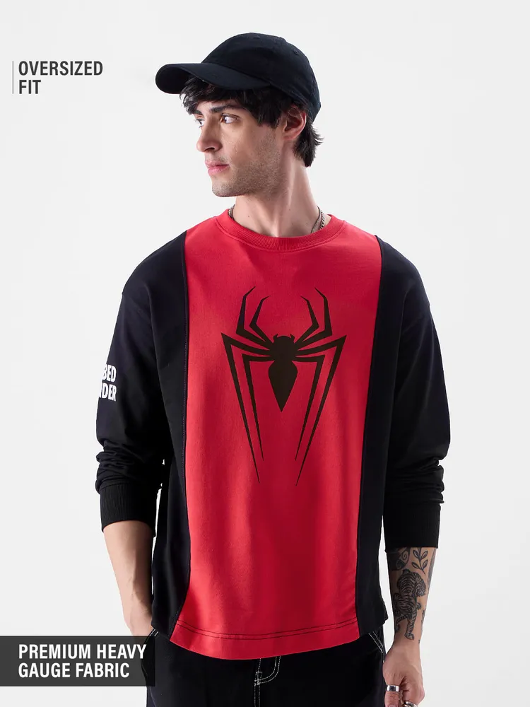 The Souled Store Spider-Man: Radioactive Oversized Full Sleeve T-Shirts