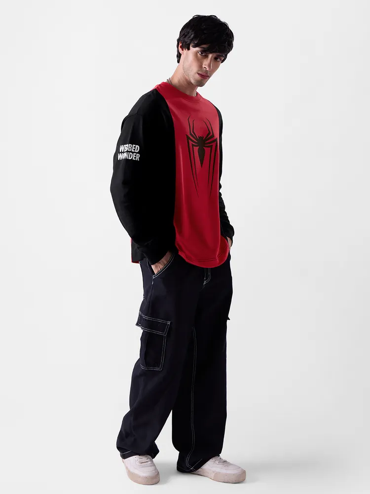 The Souled Store Spider-Man: Radioactive Oversized Full Sleeve T-Shirts