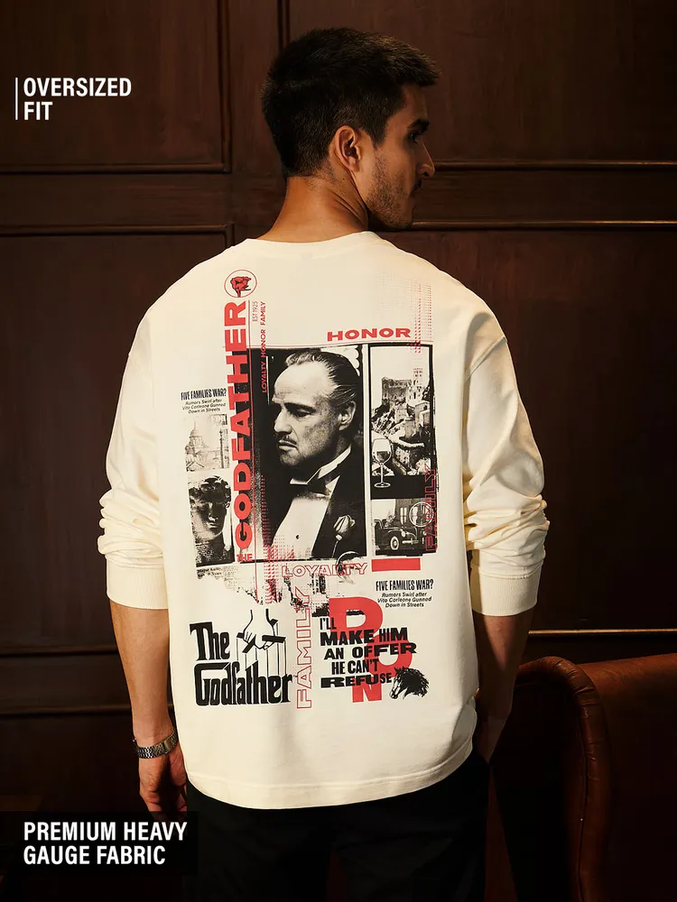 The Souled Store The Godfather: Honor Oversized Full Sleeve T-Shirts