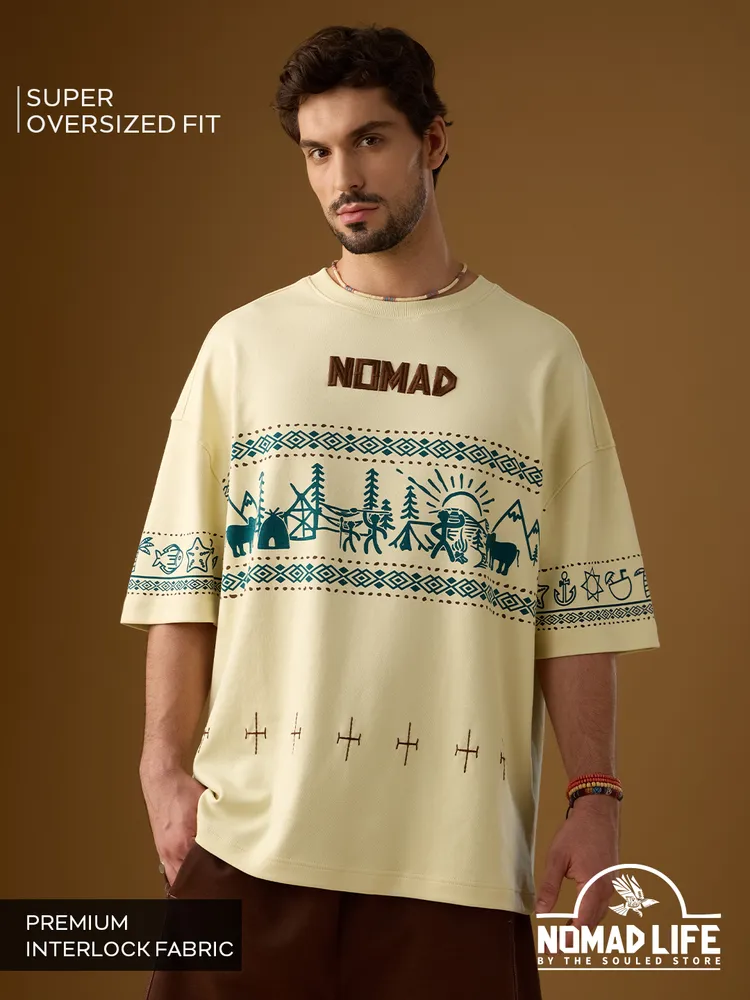 The Souled Store Nomad: Life Super Oversized T-Shirts