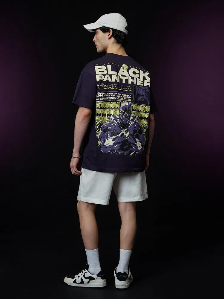 The Souled Store Black Panther: Tribute Oversized T-Shirts