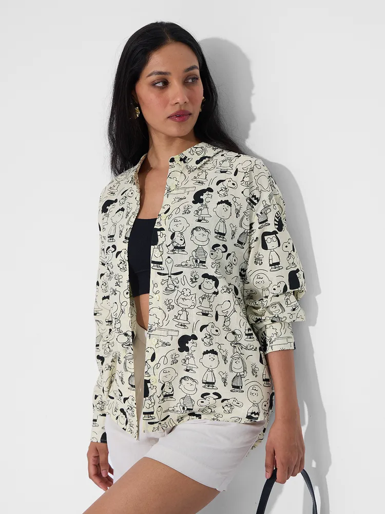 The Souled Store Peanuts: Characters Women Boyfriend Shirts