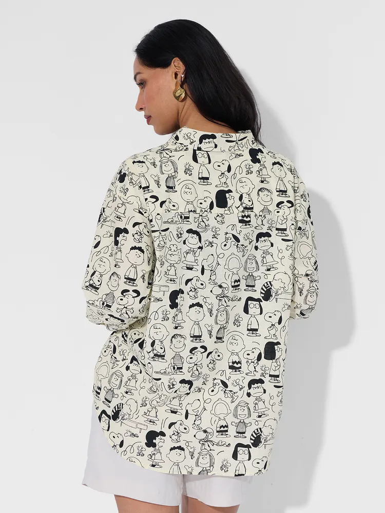 The Souled Store Peanuts: Characters Women Boyfriend Shirts