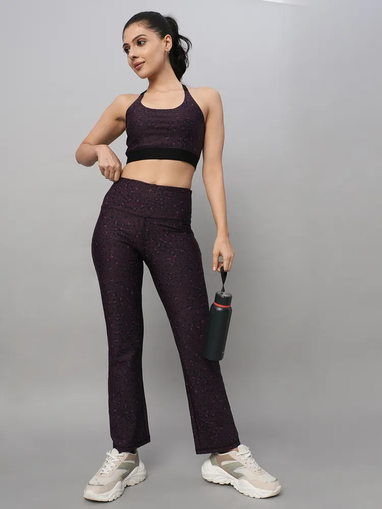 Pink Animal Print Wide Legged Leggings