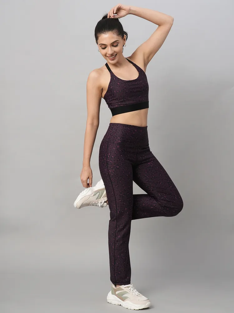 Pink Animal Print Wide Legged Leggings