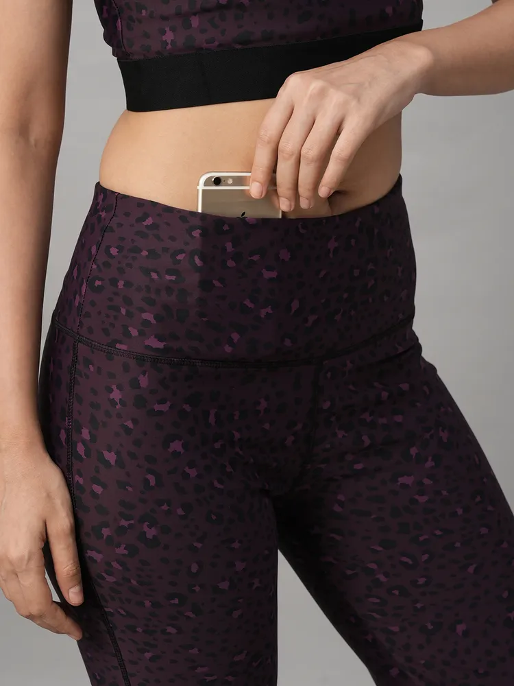 Pink Animal Print Wide Legged Leggings