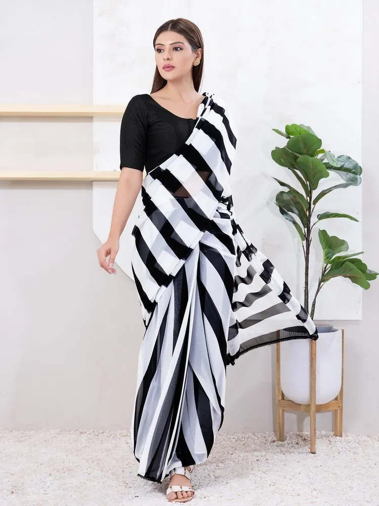 Vamas Women's Dupion Silk Padded Front Open Elbow Sleeves Saree Blouse