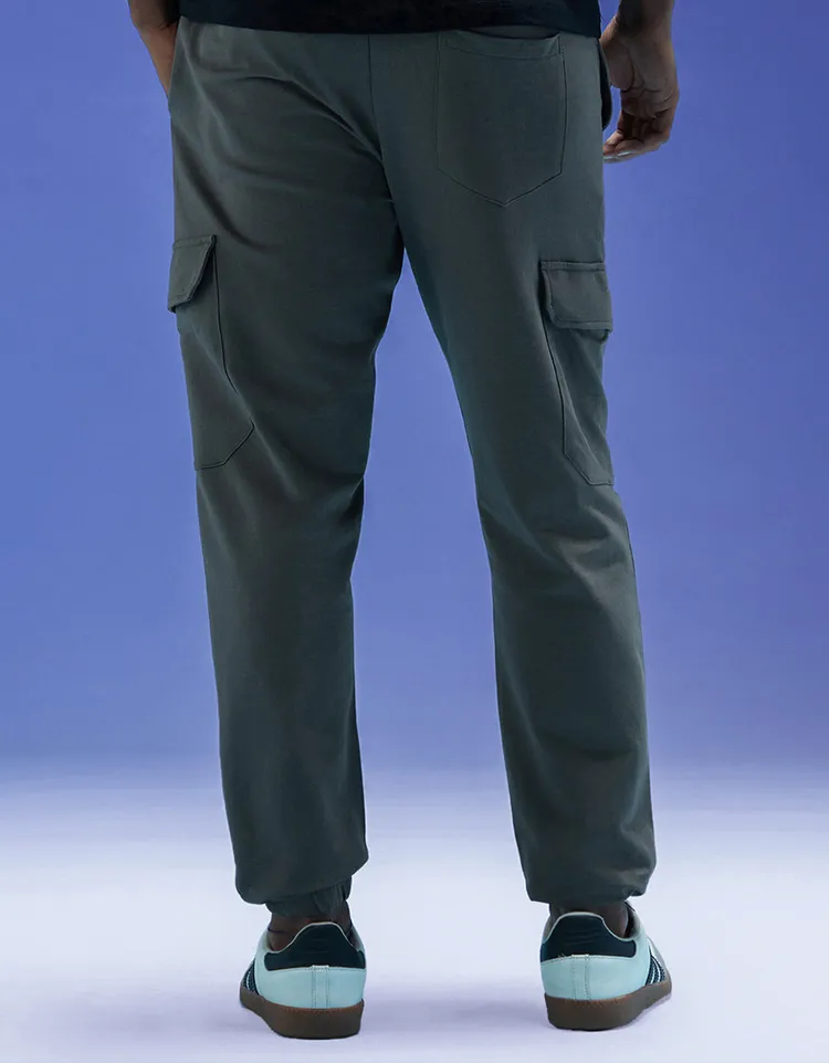 100% Pure Cotton Regular Fit Eiffel Tower Mid Rise Trackpants with Pocket for Men & Boys