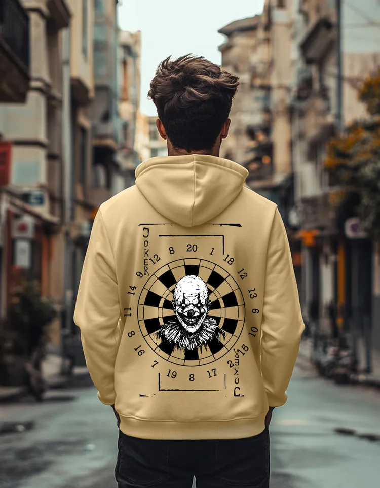 Cotton Fleece Regular Fit Hooded Sweatshirt Lastest Back Graphic Printed Winter Hoodies for Men