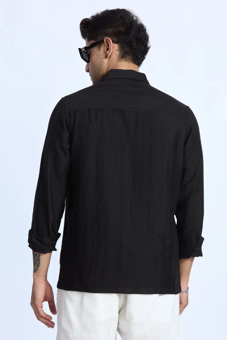 JACQUARD FLOWING SHIRT
