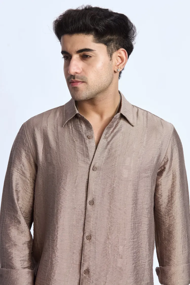 JACQUARD FLOWING SHIRT