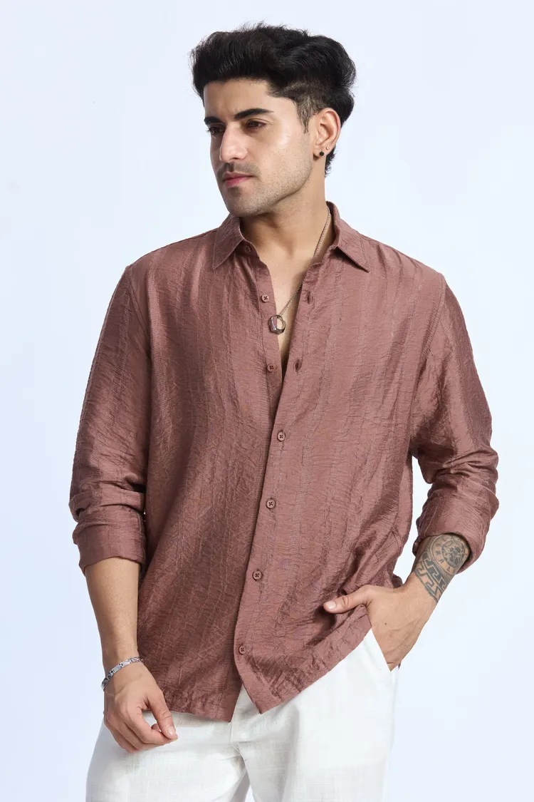 JACQUARD FLOWING SHIRT