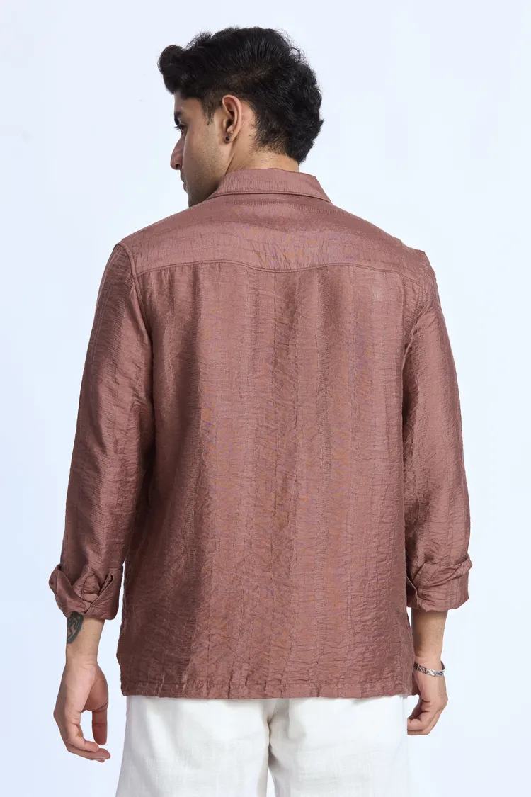 JACQUARD FLOWING SHIRT