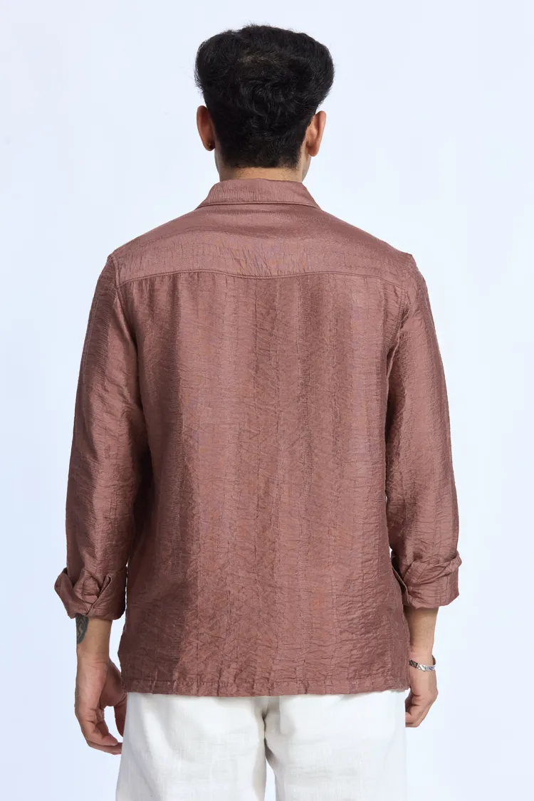 JACQUARD FLOWING SHIRT