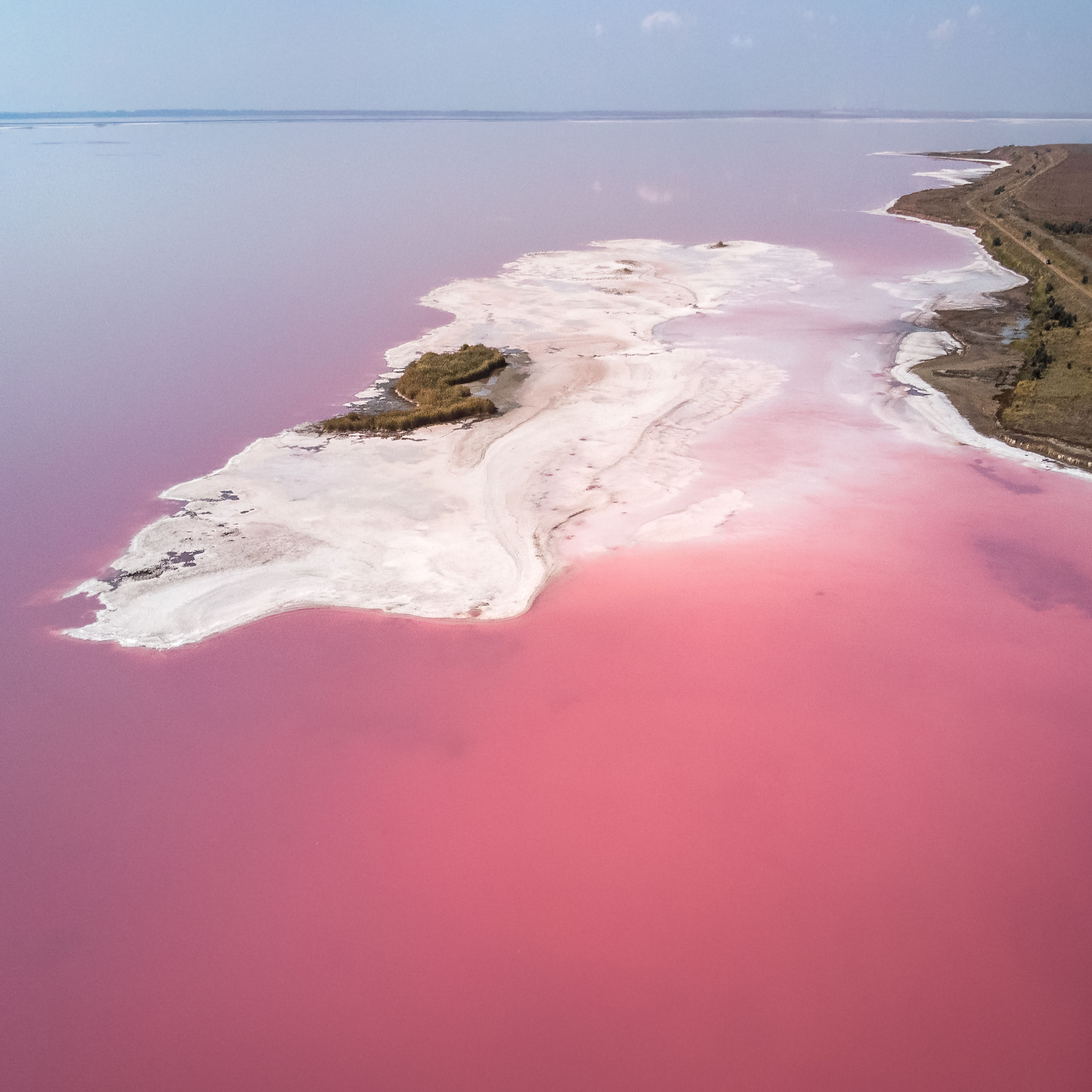 Flying above the Pink Planet