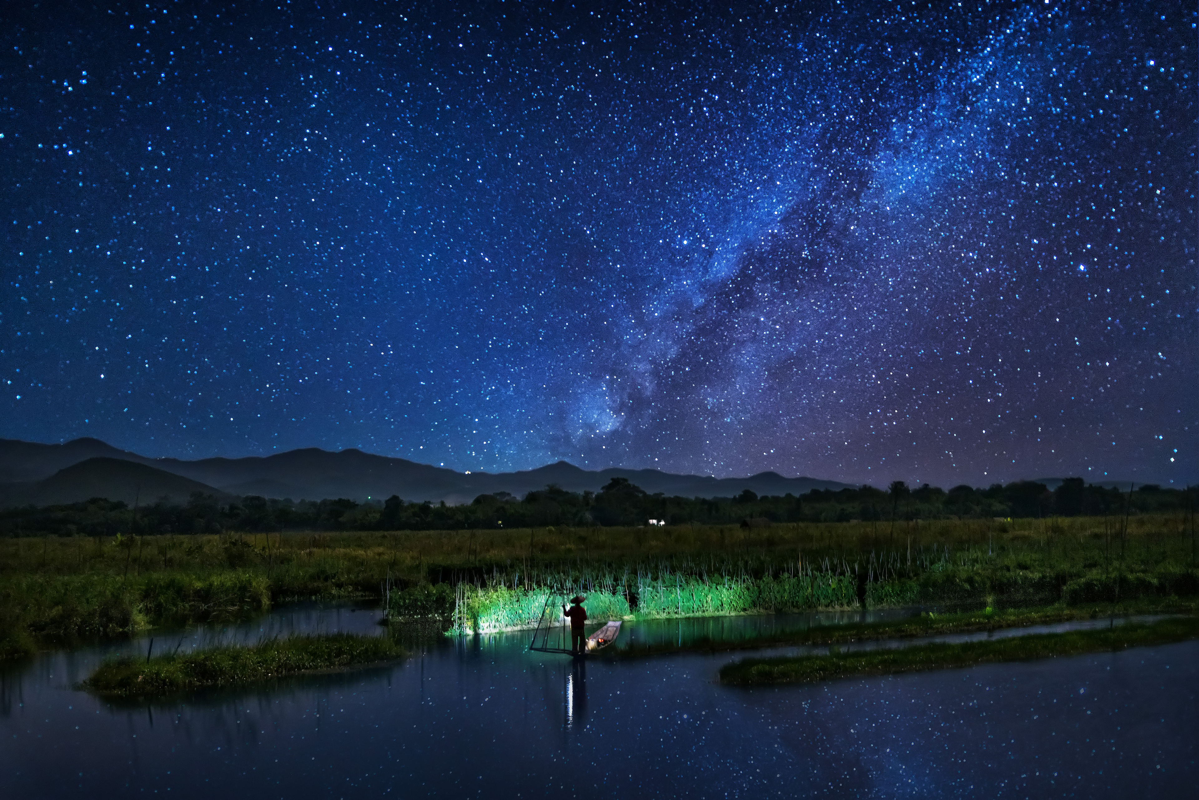 Calm Night of the Inle Lake